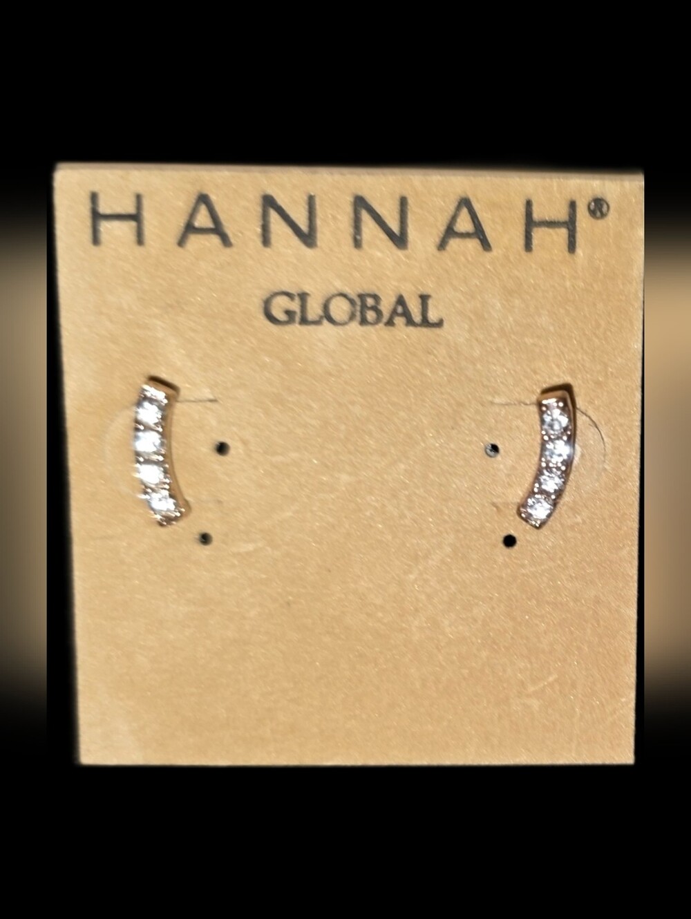Clear Rhinestone Earrings - Picture 2 of 2